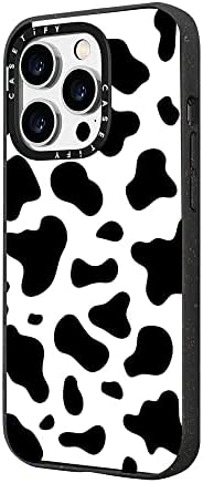 Casetify השפעה iPhone 14 Pro Max מקרה [ירידה בציון צבאי 4x נבדק / הגנה על ירידה 8.2ft] - הדפס פרה - שחור מבריק
